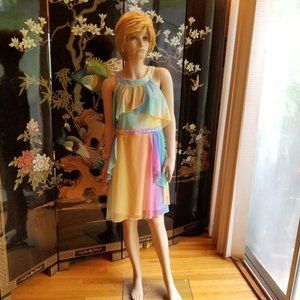 Sequin Heart Size 14 Rainbow Colored Formal Dress